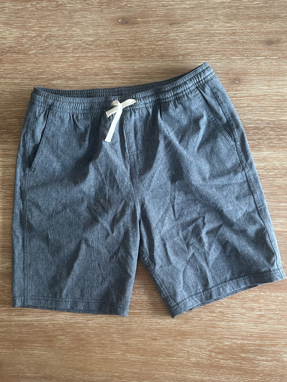 Fair Harbor Boys’ Drawstring Swim Shorts in Heather Gray XL